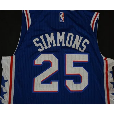 Баскетбольная Джерси Nike Philadelphia 76ers 17-18 №25 Ben Simmons "Blue" фото № 2
