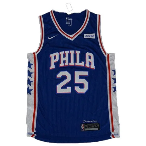Баскетбольная Джерси Nike Philadelphia 76ers 17-18 №25 Ben Simmons "Blue"