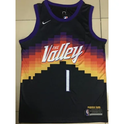 Баскетбольная Джерси Nike Phoenix Suns 20-21 №1 Devin Booker "Black" фото № 4