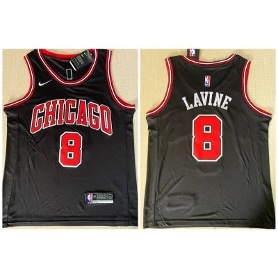 Баскетбольная Джерси Nike Chicago Bulls 18-19 №8 Zach LaVine "Black" фото № 3