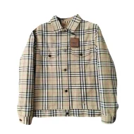 Джинсовая Куртка Burberry X Supreme In A Cage And With A Logo "Beige/White"