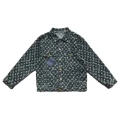 Джинсовая Куртка Louis Vuitton With Cartoon Patch On The Back "Black/Gray"