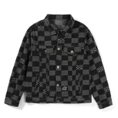Джинсовая Куртка Louis Vuitton Vichy Print "Black/Gray"