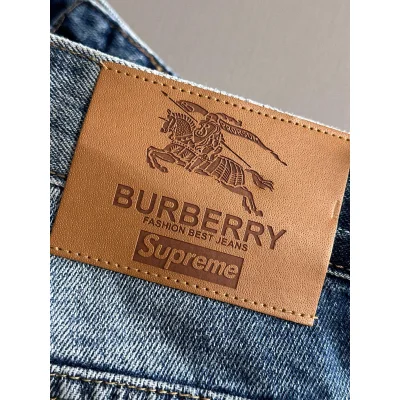 Джинсы Burberry Backside Brown Stripe Horse And Warrior "Blue" фото № 5 Джинсы Burberry Backside Brown Stripe Horse And Warrior "Blue" фото № 5