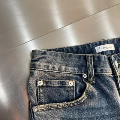 Штаны Christian Dior White Logo Backside "Blue" фото № 4 Штаны Christian Dior White Logo Backside "Blue" фото № 4