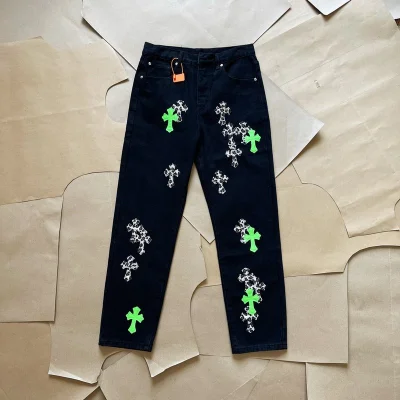 Джинсы Chrome Hearts Green/Cheetah Cross Denim "Black" фото № 8 Джинсы Chrome Hearts Green/Cheetah Cross Denim "Black" фото № 8