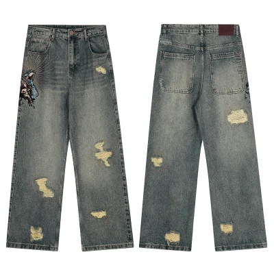 Джинсы Derschutze Distressed "Grey/Patchwork" фото № 7
