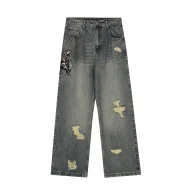 Джинсы Derschutze Distressed "Grey/Patchwork"