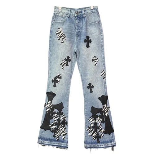 Джинсы Gallery Dept x Chrome Hearts Many Cross "Denim"