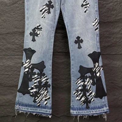 Джинсы Gallery Dept x Chrome Hearts Many Cross "Denim" фото № 3 Джинсы Gallery Dept x Chrome Hearts Many Cross "Denim" фото № 3