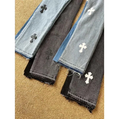 Джинсы Gallery Dept x Chrome Hearts Black Cross "Denim" фото № 7