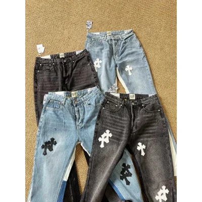 Джинсы Gallery Dept x Chrome Hearts Black Cross "Denim" фото № 4