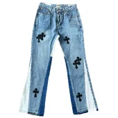 Джинсы Gallery Dept x Chrome Hearts Black Cross "Denim"
