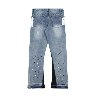 Джинсы Gallery Dept. LA Flare Distressed Splash "Blue" фото № 2