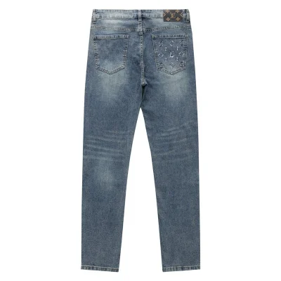 Джинсы Louis Vuitton With An Iron Patch On The Pocket "Blue" фото № 4