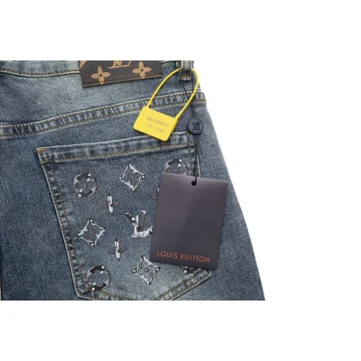 Джинсы Louis Vuitton With An Iron Patch On The Pocket "Blue" фото № 7