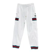 Штаны Gucci With Logo And Stylish Stripes "White"