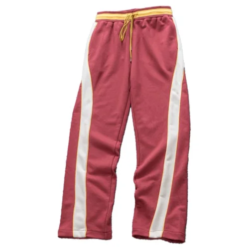 Штаны Rhude On A Yellow Elastic Band With White Stripes "Peach"