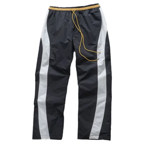 Штаны Rhude With Yellow Elastic Band "Black"