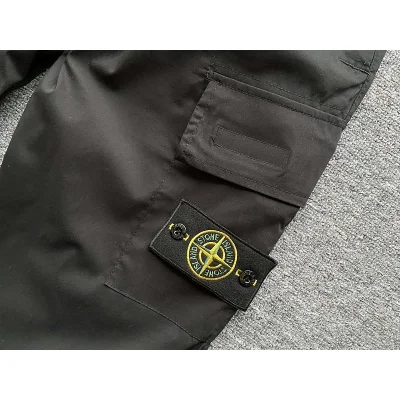 Штаны Stone Island With A Button Patch "Black" фото № 4
