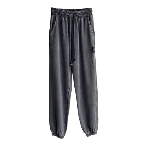 Штаны Stone Island With Logo Patch On The Side "Black/Gray"