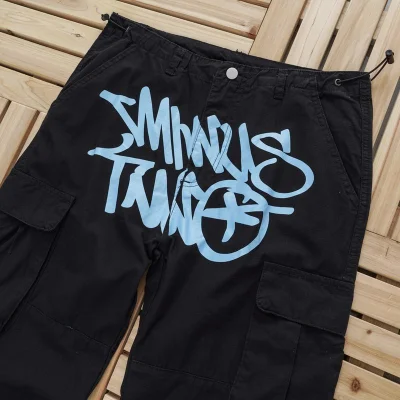 Штаны Stussy With The Inscription Of The Logo "Black/Blue" фото № 8