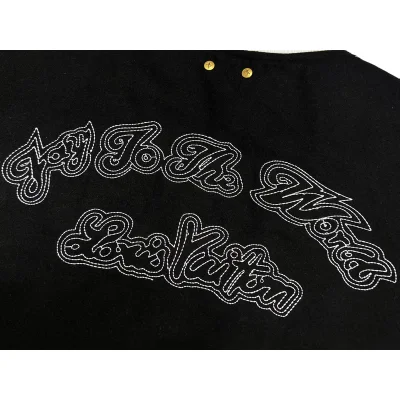 Бомбер Louis Vuitton Inscriptions And Brand Logo "Black" фото № 3