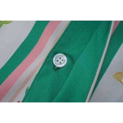 Рубашка Casablanca Leaves Edge Decoration And Flowers "White" фото № 3