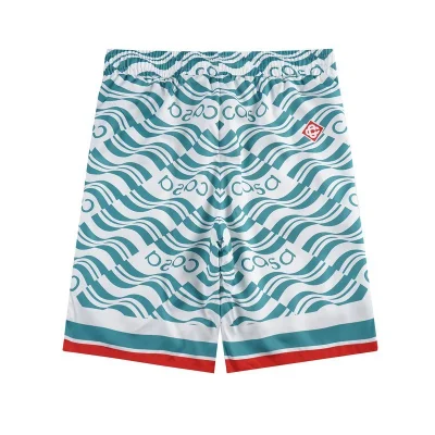 Шорты Casablanca Logo Inscription And Waves "Green" фото № 2