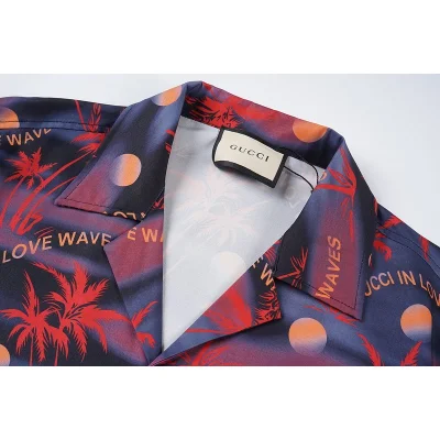 Рубашка Gucci Palm Trees And Sunset "Black" фото № 4 Рубашка Gucci Palm Trees And Sunset "Black" фото № 4