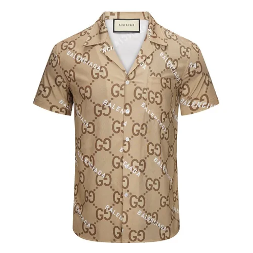 Рубашка Letters Print And Inscription Balenciaga "Brown"