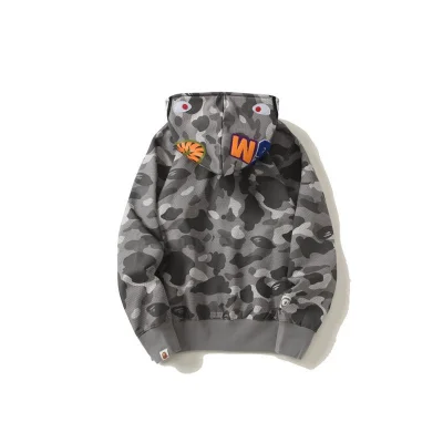 Худи A Bathing Ape Camouflage Diagonal Zip Shark "Gray" фото № 2 Худи A Bathing Ape Camouflage Diagonal Zip Shark "Gray" фото № 2