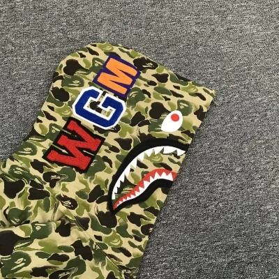 Худи A Bathing Ape Scared Face ZIP "Black/Green" фото № 8