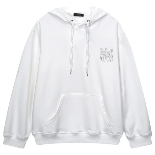 Худи Amiri With Logo Made Of Rhinestones - Thermo Applique Style "White"