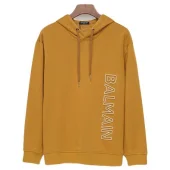 Худи Balmain Embossed Frontal Logo "Brown"