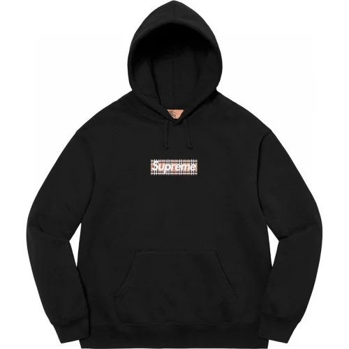Худи Burberry X Supreme Logo On A Checkered Print "Black"