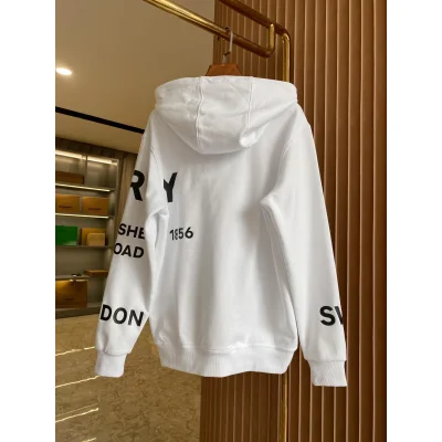 Худи Burberry Frontside Logo Est Horsefer London "White" фото № 8