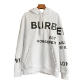 Худи Burberry Frontside Logo Est Horsefer London "White"