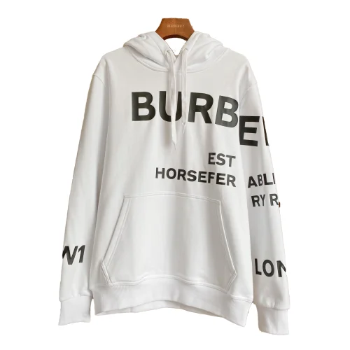 Худи Burberry Frontside Logo Est Horsefer London "White"