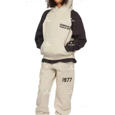 Худи Fear Of God Essentials "Black/Beige" фото № 8