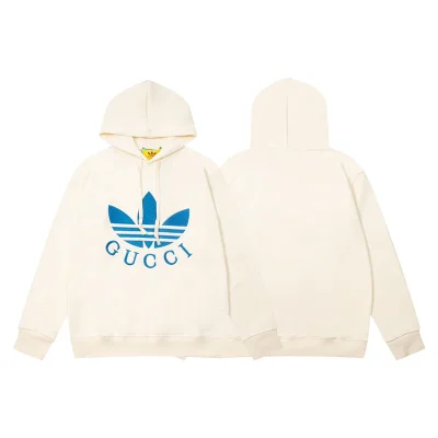 Худи Gucci With A Large Adidas Logo "White" фото № 2