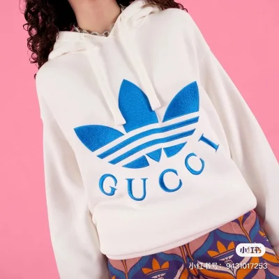 Худи Gucci With A Large Adidas Logo "White" фото № 7