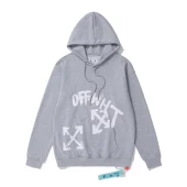 Худи Off White With Text Description On The Back "Gray"