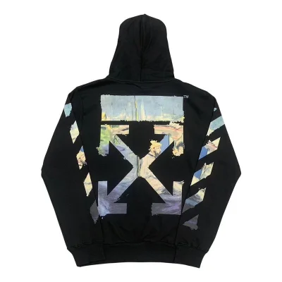 Худи OFF-White Arrows On The Picture Background Zip "Black" фото № 2