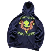 Худи Stussy Colorful Skull With Flowers "Blue"