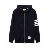 Худи Thom Browne With Stripes ZIP "Black/Blue"