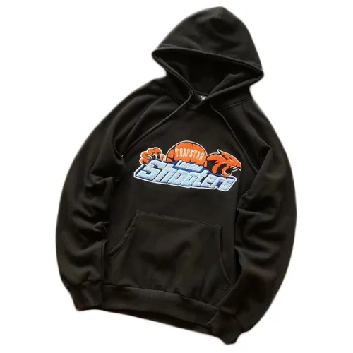 Худи Trapstar Leopard Behind Inscription "Black"