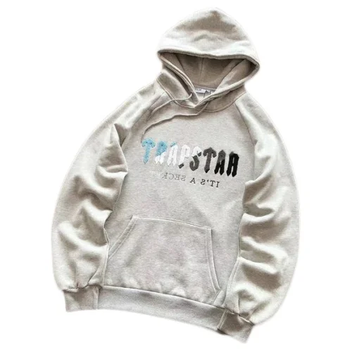 Худи Trapstar Wide Front Logo With Multicolor Details "Gray"