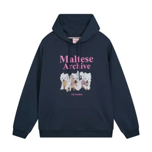 Худи Wai Kei Three Dogs Maltese Archive "Black"