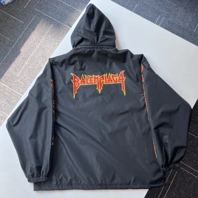 Ветровка Balenciaga With Brand Logo "Black/Gray" фото № 9